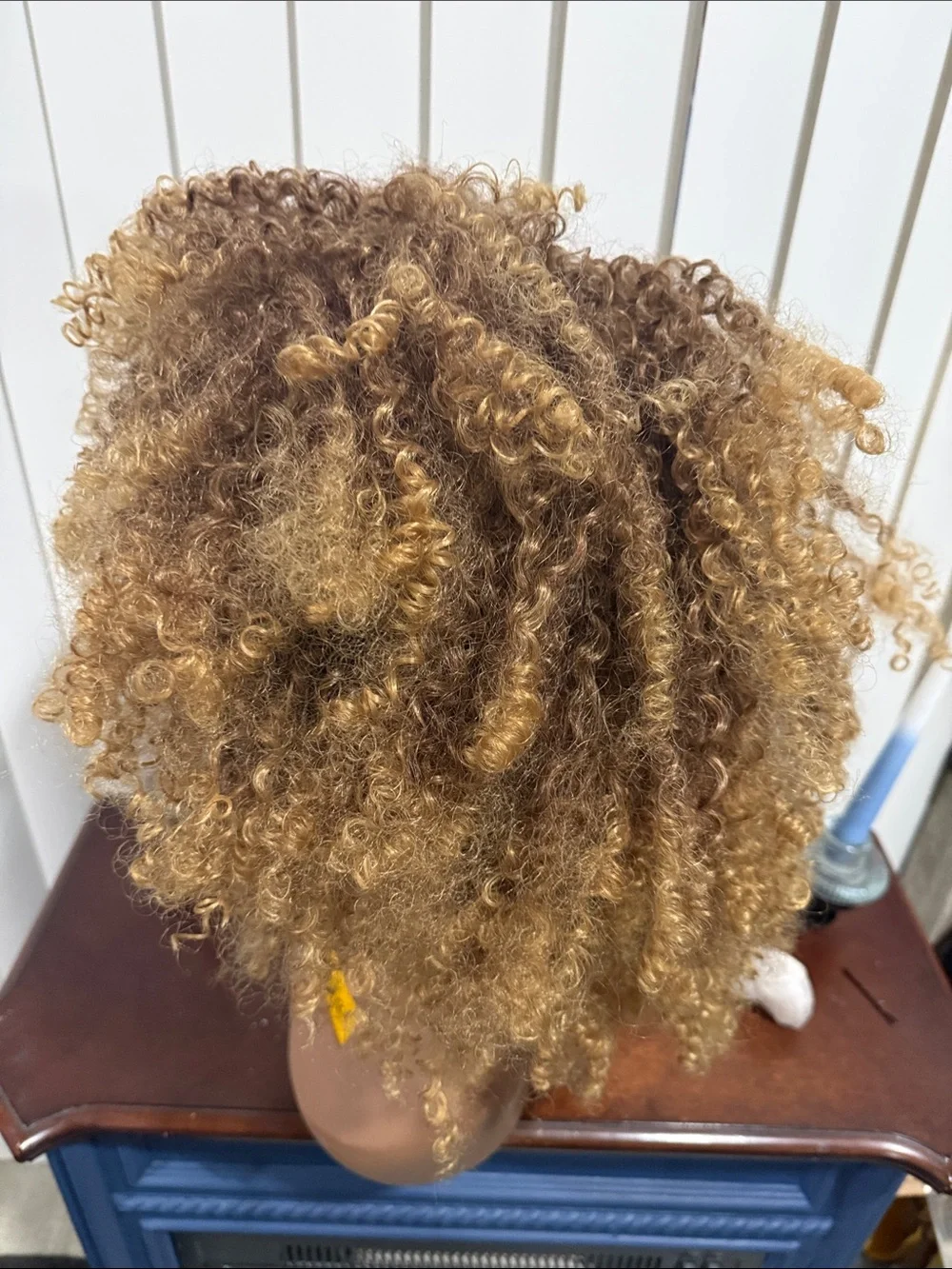 #119 Curly Afro Wig - Honey Blonde